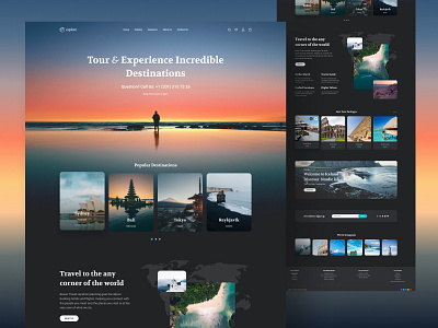 Travel Agency landing concept ecommerce ecommerce design interface online shop shopify travel travel agency ui webdesign website