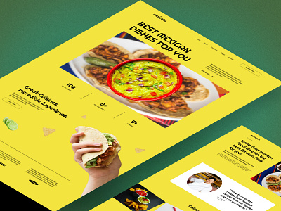 Mexican restaurant website. design dishes food interface landing mexican restaurant ui webdesign website