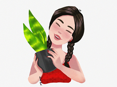 Plant girl character character design characterdesign colors design drawing girl illustration photoshop