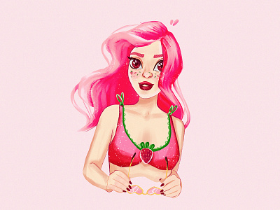 pinky strawberry lady