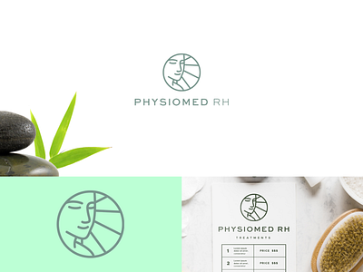 Logo for Spa and Physical Therapy aesthetic tone art beautiful brand identity colors design flat greens health line art logo logo design logo designer smile spa spaceman sun therapist therapy