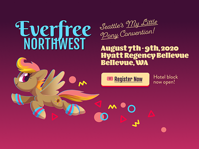 Everfree Northwest 2020 Website convention my little pony seattle typography website
