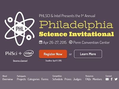 Philadelphia Science Invitational Website Header