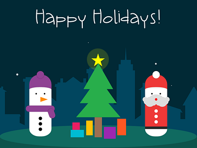 Happy Holidays CSS E-Card christmas ecard gifts holidays html5 interactive winter