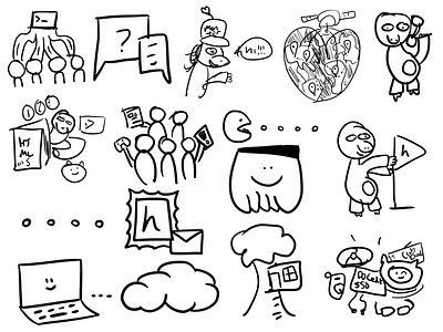 Icon Brainstorming icons laptop orpheus pacman random sketch swag