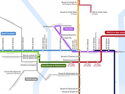 Transit Strike Map cartography map minimal philadelphia transit