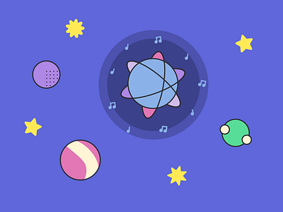 Space-themed ReactJS Illustrations illustration outline reactjs space stars