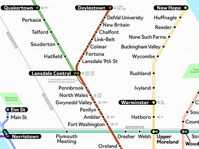 Suburban Philadelphia Rail Map (WIP)