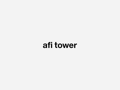 Afi tower / Logotype branding illustration logo vector