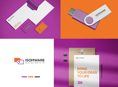 ISOMWARE LOGO branding calligraphy color concept design graphic design illustration letter letters logo typography ui