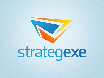 Strategexe Logo agency blue brand branding gradient icon logo mark marketing orange strategexe strategic