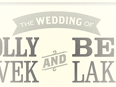 Wedding poster brothers clarendon clarendon condensed design knockout typography victorian wedding wedding program