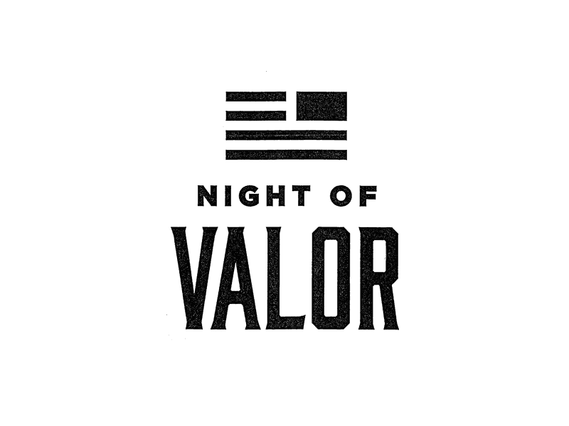 Night of Valor comps chaplain christian event flag military minimal one color reverse flag seminary speaking stars stripes