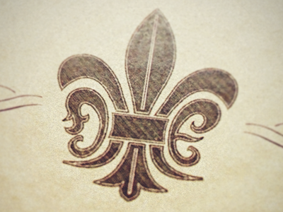 D and E logo design fleur di lis logo louisville parchment victorian wedding wedding program