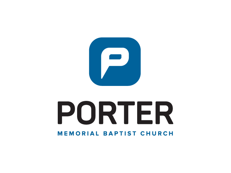 Porter Memorial final logo blue brand church design kentucky lexington logo mark panton proxima nova