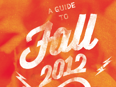 Fall 2012 sneak peak absent grotesque cover faded fall grunge leaves lightning bolts magazine orange wisdom script