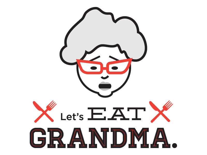 Frightened Grandma #2 clean comma deming ep gotham grammar grandma homestead poster simple two color typography vector wisdom script