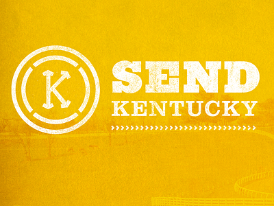 Send Kentucky logo arrow baptist bluegrass brand circles clarendon kbc logo mark mission motion namb one color rings send yellow ziggurat