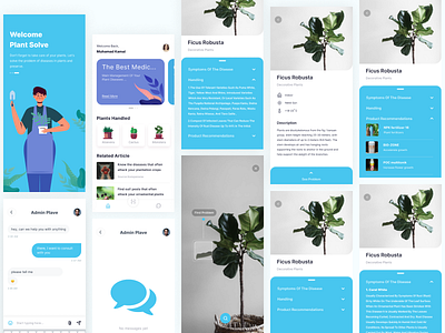 Plant Solve App Concept app appdesign artificialintelligence chat app design illustration ilustration interaction design ui uidesign ux ux design vector virtualreality