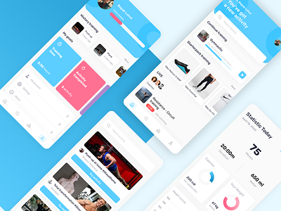 Spome Sport app appdesign design sport stayathome typography ui ux