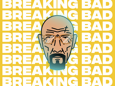 Walter "Heisenberg" White breakingbad character design graphic design illustration illustrator tvshow vector walter white