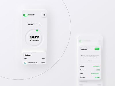 Todly – App Concept 2020 app design druk finance minimalism minimalist mobile neomorfism neomorphic neomorphism neumorph neumorphic neumorphism product design typography ui ui design ux ux design