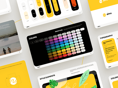 Alms 2.0 – Real Styleguide app brandbook color palette communication contractors design system internal minimalism minimalist presentation real styleguide yellow