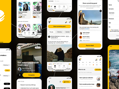 Alms 2.0 – Real App Design app clean community feed good habit impact minimalism minimalist mobile product profile real share social social network tracker ui wellbeing