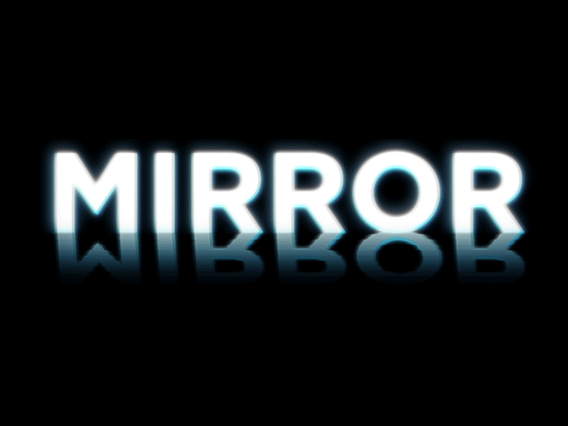 Mirror 2d after effects animation displacement experiment gif loop mirror motion reflection text