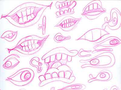 Faces Trading Places - WIP 3 concept eyes faces mouth pre production sketch storyboard teeth wip