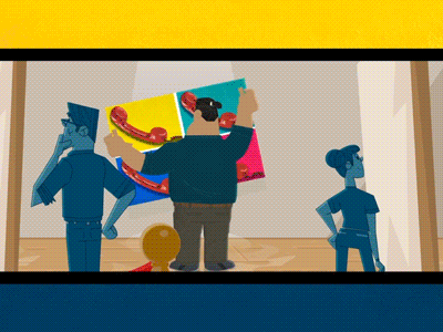 Level Out 2d animation art clientwork frame gallery gif jake level loop r24 state farm