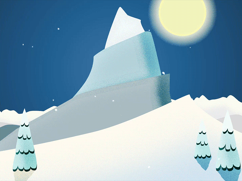Arctic Trek - Holiday Animation 2d after effects animation arctic holidays seasons greetings snow snowglobe train trek winter winter solstice