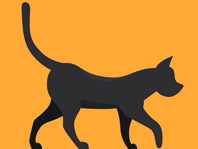 Mochat Mocat black cat collaboration experiment illustrator mocat mochat project silhouette sketch