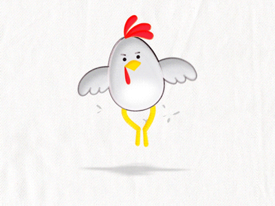 The Chicken or The Egg? 2d after effects animation chicken egg illustration loop loop de loop motion question texture