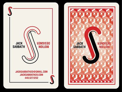 Business Card - Second Pass black business card hexagon illustrator jack sabbath logo pattern poker rebrand red wip