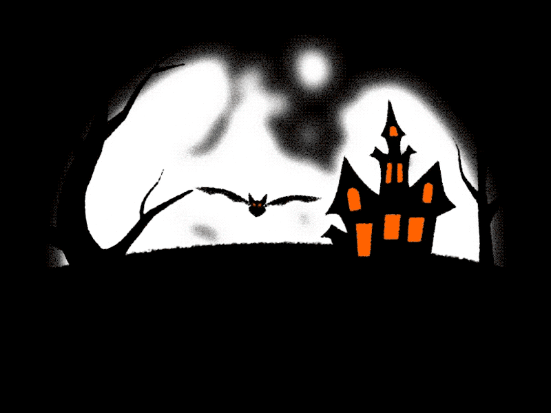 Treat Yourself 2d animation bat black candy corn cat gif halloween illustration loop mixedpartsbrief motion orange spooky