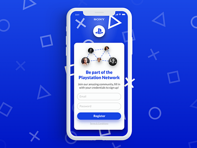 Daily UI 001 001 app challange daily daily challange dailyui dailyui 001 design interface login login form playstation psn sign up sign up screen sketch ui ui elements