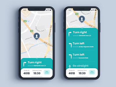 Daily UI Challenge #029 - Deliveroo Rider app GPS.