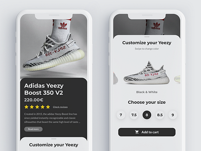 Daily UI Challenge #033 - Customize Product UI app app design daily daily 100 challenge daily challange daily ui 033 daily ui challange dailyui dailyui challenge design interface iphone iphone x shoes sketch sneakers ui ui elements