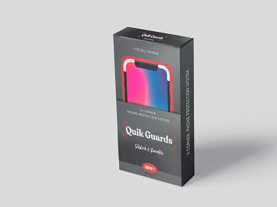 Quik Guards Iphone Protect Cover Packaging Design adobe illustrator box design graphic design label design logo design mockup package design professional