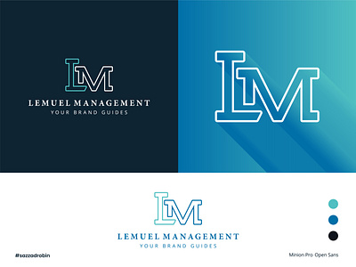 Lemuel Management | LM logo | Letter Logo design branding gradient logo icon identity illustration l logo letter logo lettermark lm logo logodesign logos logotype m logo management logo mark minimal minimalist logo monogram symbol typography logo