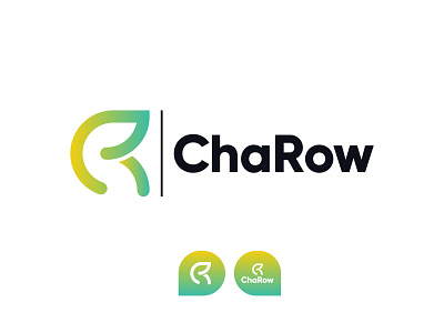 CR logo - ChaRow Logo - Modern Gradient Logo app brand identity branding business colorful corporate creative design icon illustraion leap logo minimal modern professional typography web