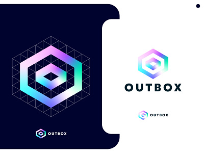 OutBox - Colorful - Gradient Logo Design app brand identity branding business logo colorful logo creative design explore gradient logo icon illustration letter logo logo logo design logodesigner mark minimal modern popular professional