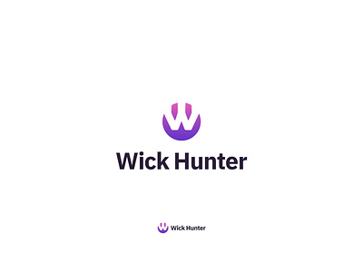 Wick Hunter Crypto Trading Logo Design