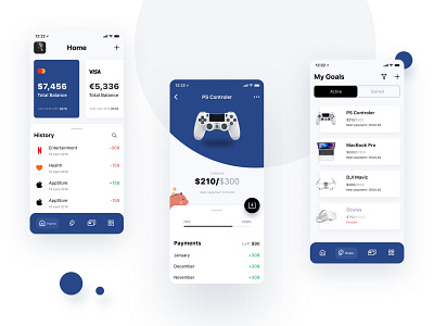 Concept of Piggy Bank for Your Whimsies app minimal piggybank ui ux