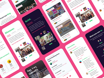 Community Building Platform app branding design ui ux web