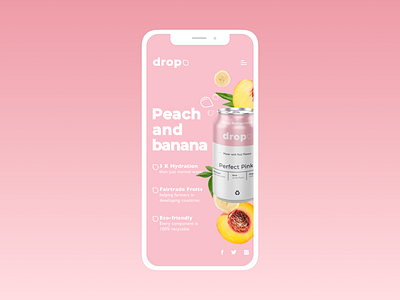 Drop Concept Drink branding design ui ux web