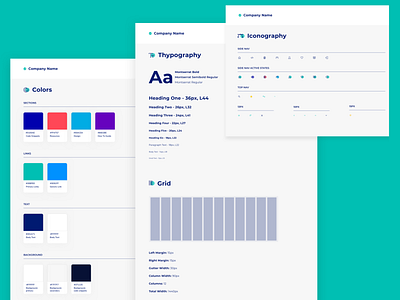 Digital Agency Intranet - UI Style Guide branding minimal typography ui web website