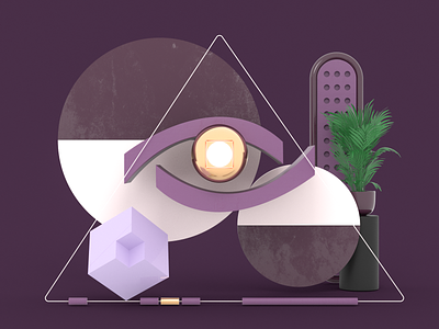Eye 3d art direction branding c4d concept design eye illustration iran logo modeling purple redshift tehran uiux webdesign