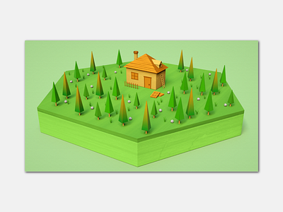 Little House 3d c4d cinema4d design dribbble illustration iran modeling octane tehran